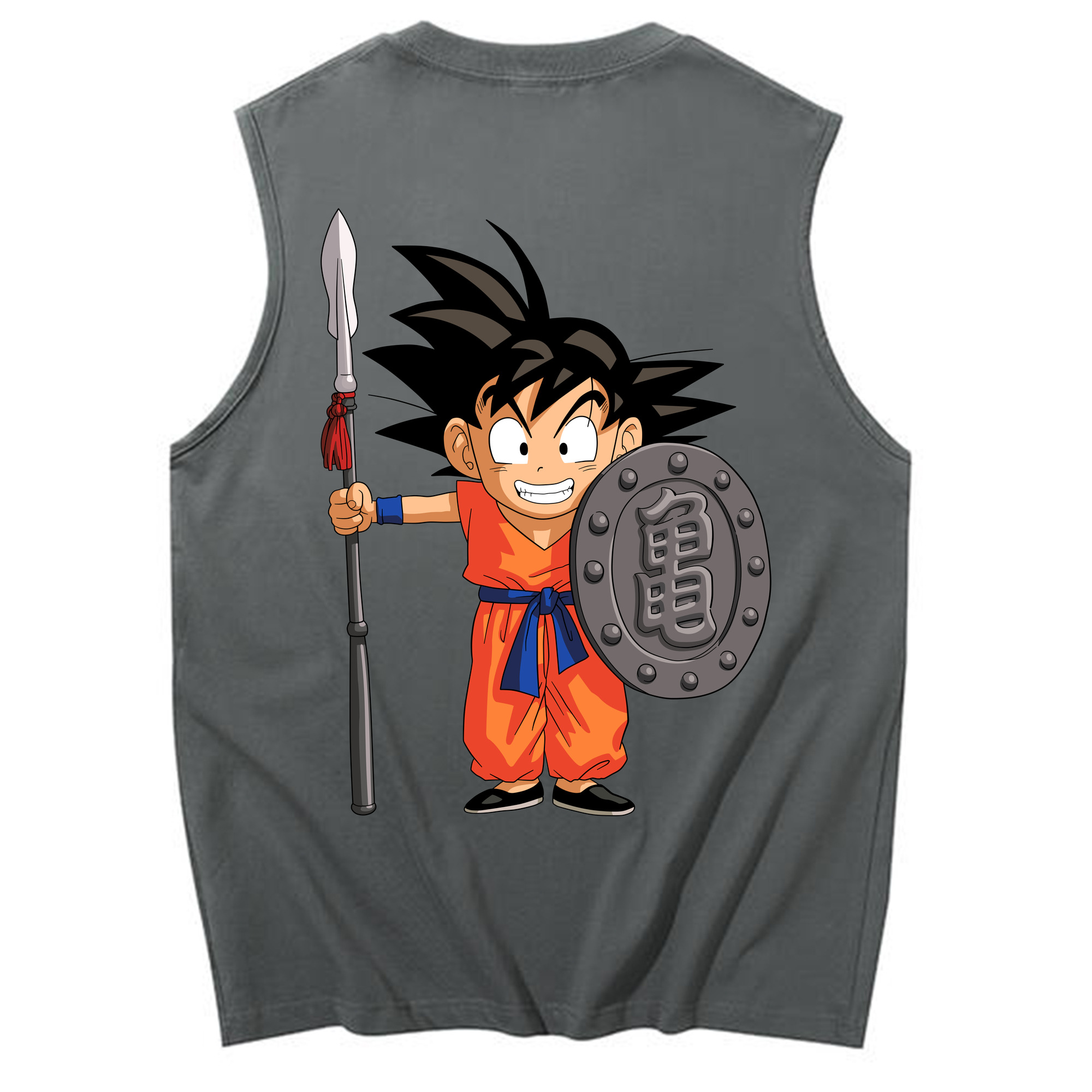 （画像用） ドラゴンボール 孫悟空（そん ごくう）Son Goku カカロット DRAGON BALL Kakarotto コットン100％タンクトップ（背面プリント）